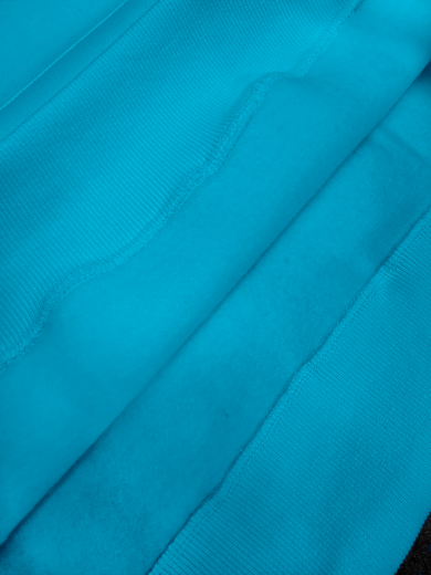 Толстовка с капюшоном "Кенгуру" 2х-нитка бирюзовая