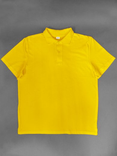 Рубашка-поло мужская (хлопок) желтая