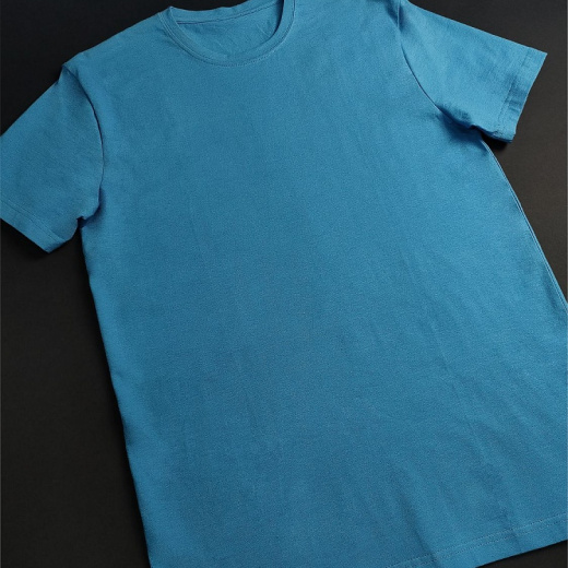 Футболка мужская (хлопок+лайкра) бирюза