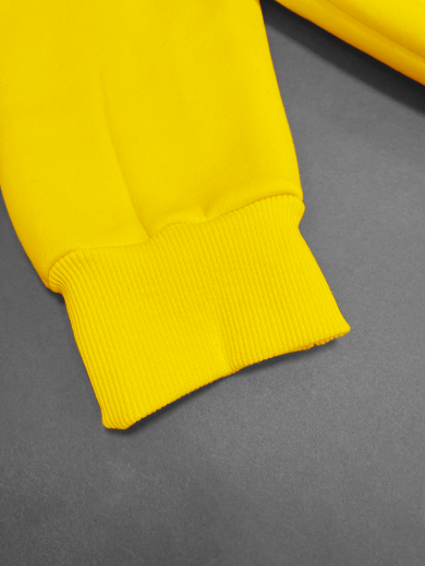 Толстовка с капюшоном (на молнии) 2х-нитка желтая