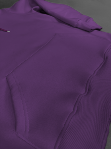 Толстовка с капюшоном "Кенгуру" 2х-нитка фиолетовая