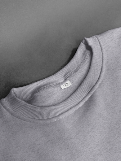 Свитшот 2х-нитка серый меланж