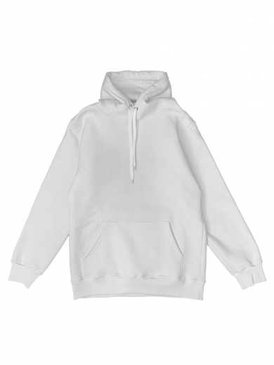 Толстовка с капюшоном "Кенгуру" 2х-нитка белая