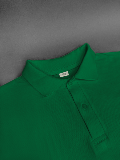 Рубашка-поло мужская (хлопок) зеленая бенеттон