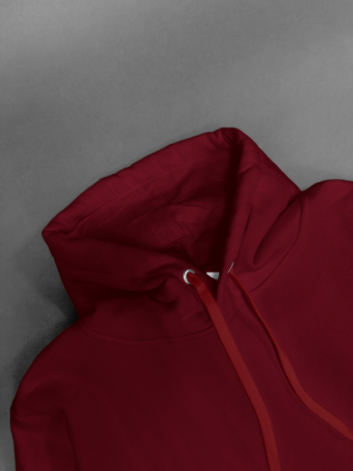 Толстовка с капюшоном "Кенгуру" 2х-нитка бордовая