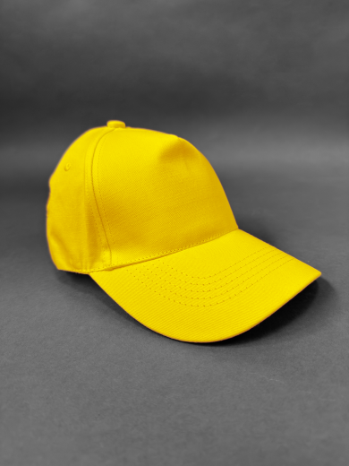Бейсболка (полувелюр) жёлтая