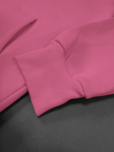 Толстовка с капюшоном "Кенгуру" 2х-нитка розовая