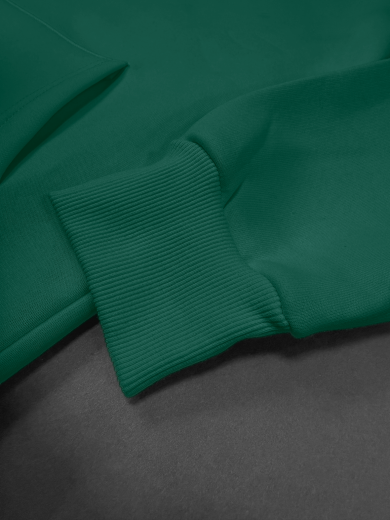 Толстовка с капюшоном "Кенгуру" 3х-нитка зеленая бенеттон