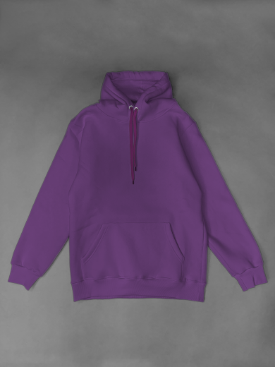 Толстовка с капюшоном "Кенгуру" 2х-нитка фиолетовая