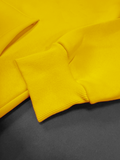 Толстовка с капюшоном "Кенгуру" 2х-нитка желтая