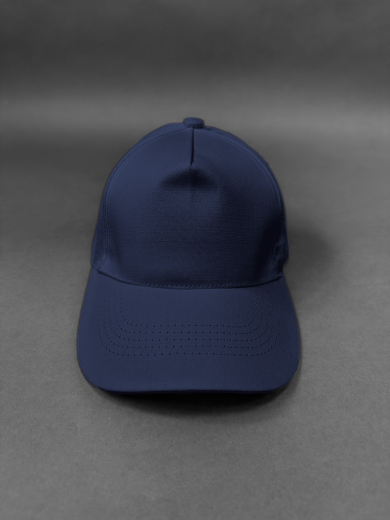 Бейсболка (полувелюр) тёмно-синяя