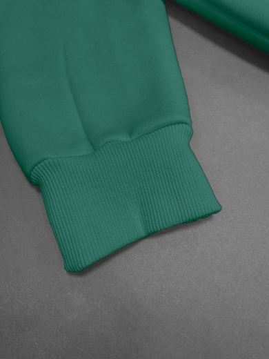 Толстовка с капюшоном (на молнии) 2х-нитка зеленая бенеттон