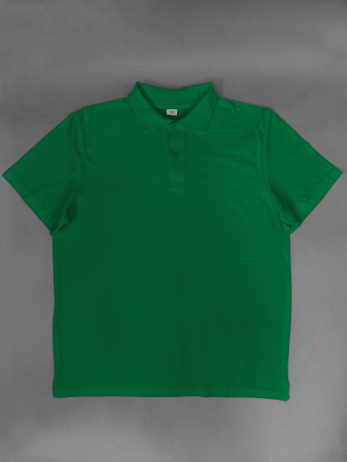 Рубашка-поло мужская (хлопок) зеленая бенеттон