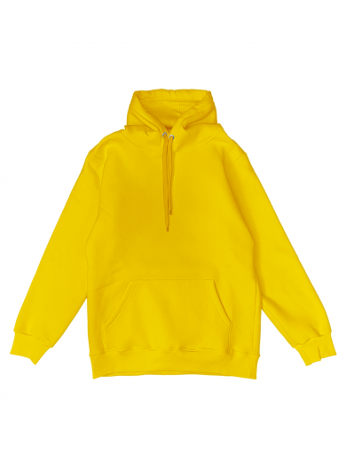 Толстовка с капюшоном "Кенгуру" 2х-нитка желтая