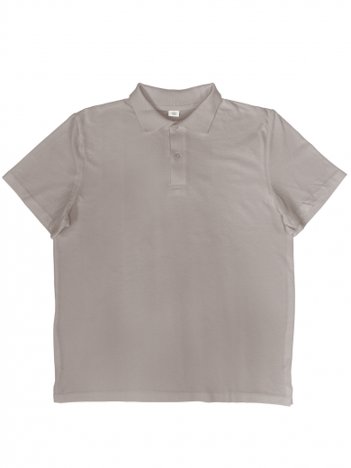 Рубашка-поло мужская (хлопок) светло-серая