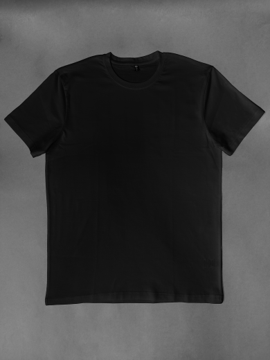 Футболка мужская (хлопок+лайкра) черная