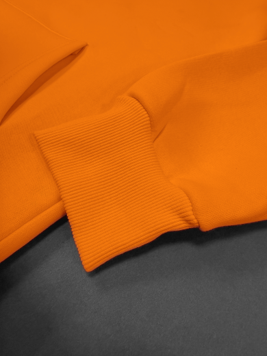 Толстовка с капюшоном "Кенгуру" 2х-нитка оранжевая