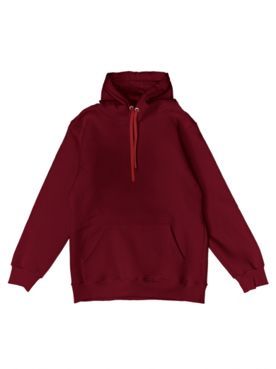 Толстовка с капюшоном "Кенгуру" 2х-нитка бордовая